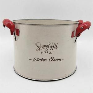 Jardinera floral de escarcha de invierno para jardines festivos Metal galvanizado Ligero Durable Personalizable para arreglos de temporada - Product Image 6