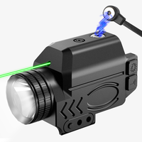 Kombo Senter Laser Taktis Berburu Luar Ruangan 1000 Lumen 830-850nm Paduan Aluminium Dapat Diisi Ulang Jangkauan 500-1500m