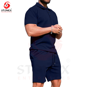 Wholesale Custom Summer New Arrival Sportswear Gym Tracksuit and Shorts 2 Piece Shorts Men T Shirt <b>Set</b> - Product Image 4