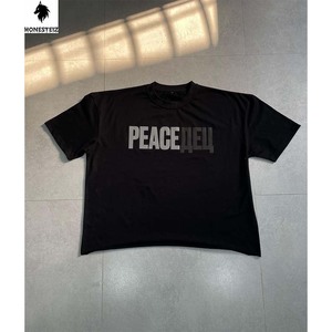 Venta al por mayor de algodón de gran tamaño suelta camiseta de peso pesado personalizado de espuma 3D Logo Puff imprimir hombres camisetas con diseños de marca - Product Image 6