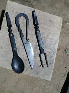 Chất Lượng Cao Tay Giả Mạo Thời Trung Cổ Xoắn Phòng Ăn Ăn Ăn Uống/Ăn Uống Đồ Dùng Bộ 4 Mảnh Chức Năng Nĩa, Dao, Muỗng - Product Image 3