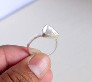 925 Silver Bezel Set <b>Ring</b> Collet, 3x3 To 30x30 MM Trillion Shape Gemstone Bezel Cup, <b>Blank</b> Silver Collet <b>Ring</b> DIY Jewelry - Product Image 3