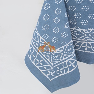 Nueva Colección Dabu, Fabricante Indio, Venta al por Mayor, Mantel de Algodón 100% Suave, Estampado Floral a Mano - Product Image 4
