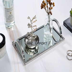 Nueva llegada último diseño bandeja de marco de metal bandeja de joyería al por mayor hogar Hotel boda y evento decoración bandeja en precio asequible - Product Image 4