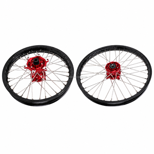 <strong>JFGRACING</strong> 21x1.6 Front 18x2.15 Rear Aluminum Wheel Set for Hondas XR250R CRF230L XR250 BAJA Motorcycle Rim Hub Spoke Assembly - Product Image 1