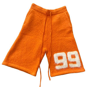 Venta al por mayor 100% algodón Mohair pantalones cortos casuales patrón sólido ecológico bajo MOQ precio de fábrica hecho a medida con etiqueta privada - Product Image 1