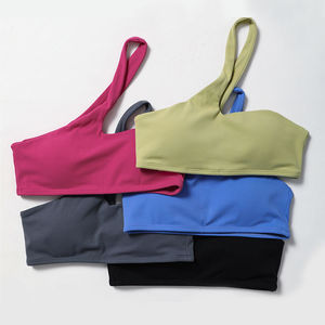 Women's OEM Gym Sportswear Crop Top in XL One Shoulder and Backless Design Lightweight Breathable and Seamless <b>Sports</b> Bra - Product Image 6