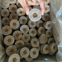 Pelet Gambut Kelapa Organik, Blok Tanah Kelapa Terkompresi untuk Pembibitan, Hidroponik, Bunga, Tanaman Sayuran, Penanaman & Pertanian