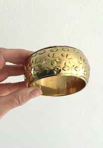 กำไลข้อมือทองเหลืองดิบ69มม., กำไลข้อมือฝัง, กำไลข้อมือช่องว่างเปล่า, สร้อยข้อมือทำด้วยมือกว้าง, ทองเหลืองดิบ - Product Image 6