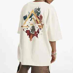 Camiseta de algodón de lavado vintage personalizada para hombre, ropa de calle digital a la moda, Camiseta de algodón 100% estampada - Product Image 5