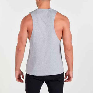 เสื้อกล้ามกีฬาสำหรับผู้ชายผ้าคอตตอนถักตกแต่งแบบปัก100% สำหรับเพาะกาย - Product Image 6