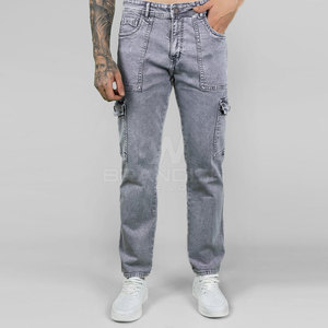 Nouveau produit populaire Pantalon cargo pour homme avec logo personnalisé Pantalon cargo à jambe droite en coton - Product Image 1