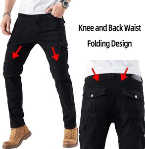 Pantalones Deportivos Unisex para Motociclismo y Automovilismo, Vaqueros de Mezclilla Transpirables con Protección Anti-UV y Armadura CE para Conducción de Aventura - Product Image 3