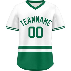 Wholesale Breathable Plus Size Mesh Baseball Jerseys Custom V Neck Style Heat-Transfer Printing Tackle Twill Names for Clubs - Product Image 2