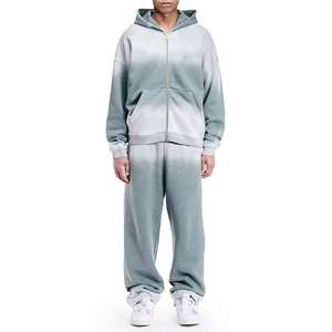 Conjunto Deportivo Unisex de 2 Piezas, Sudadera con Capucha Desgastada y Pantalones Largos, Traje para Correr - Product Image 4