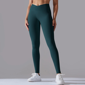 Pantalones de Yoga de entrenamiento deportivos de cintura alta personalizados, mallas para mujer, ropa deportiva suave para gimnasio, ropa de calle transpirable de secado rápido, venta al por mayor - Product Image 2