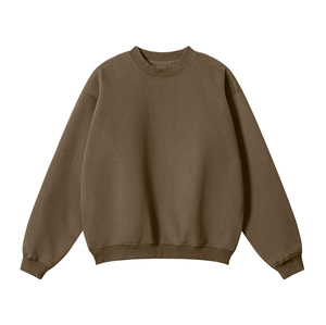 Sweat-shirt épais brodé personnalisé de luxe pour hommes 100% coton Sweat à capuche uni à col épais StreetWear pour le printemps - Product Image 1