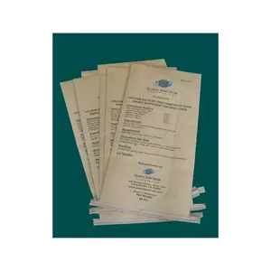Печатные/однотонные коричневые крафт Ламинированные с обеих сторон высококачественные ПП/ПЭНД бумажные ламинированные мешки