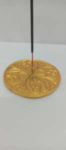 Golden Leaf Design Aluminum <b>Incense</b> <b>Holder</b> Aromatic <b>Stick</b> Stand <b>for</b> Home and Office At Cheap Price - Product Image 2