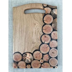 Tabla de cortar de resina de madera única con fusión de resina de ágata - Product Image 3