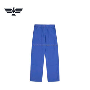Mens <b>Elastic</b> Waist Straight Leg Trousers | Casual Cotton Sporty Pants | Multi-Pocket Lightweight Durable Workwear Streetwear - Product Image 2