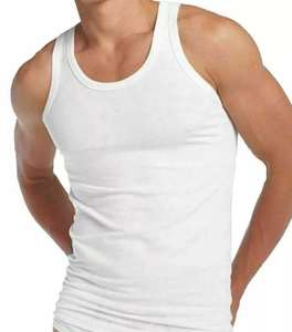 Débardeur de gymnastique en coton à séchage rapide personnalisé pour hommes Maillot de fitness respirant Haut sans manches de musculation durable - Product Image 4