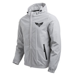 Veste à capuche noire pour homme avec poches zippées Vêtements d'extérieur coupe-vent légers et décontractés pour le printemps et l'automne Lavable en machine 2026 - Product Image 3