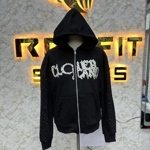 Sweat à capuche unisexe imprimé numériquement avec fermeture éclair, logo personnalisé, services ODM, fabrication en usine, prix raisonnable, très demandé - Product Image 4