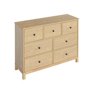 Commode en bois à 7 tiroirs, coffre de rangement minimaliste scandinave, armoire de chambre à coucher grande capacité pour l'organisation de la maison - Product Image 2