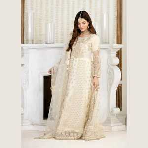Traje de Gharara de Color blanco estilo Bollywood, vestido de novia largo para mujer India pakistaní - Product Image 2