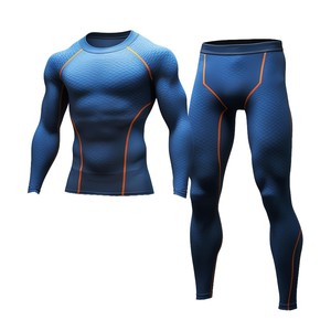 Conjunto de Rashguard de Compresión de Diseño OEM de Alta Calidad GAF, Leggings con Estampado Sublimado Personalizado, Rashguard para Hombre - Product Image 1