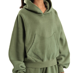 Streetwear Solid Oversized Hoodie For Women 100% Cotton Material Breathable Custom Made Logo Printing Plain Dyed OEM Service - Product Image 3