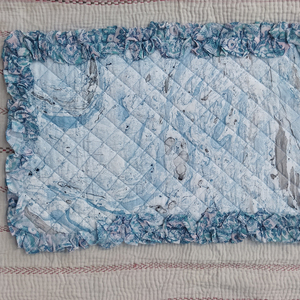 Sets de table en coton matelassé imprimé tie-dye en marbre de haute qualité, design à ourlet festonné, accessoires de table à manger, nappes - Product Image 6