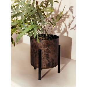 Jardinières en métal personnalisées en gros, pots à fleurs en acier au carbone robustes, vase en métal électro-plaqué multicolore, intérieur/extérieur - Product Image 4