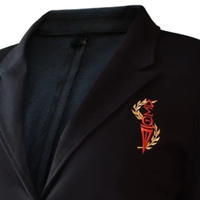 Blazer de haute qualité pour femme, coupe ajustée, à un bouton, avec écusson des sororités et fraternités Delta/Sigma/Theta Alpha/Psi Sigma Zeta