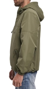 Chaqueta cortavientos impermeable para senderismo de diseño personalizado para hombre, chaquetas cortavientos tejidas con cremallera para exteriores - Product Image 4