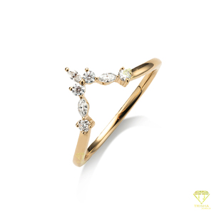 Juego de 2 anillos cultivados en laboratorio para mujer, corte redondo, Boda nupcial y joyería de compromiso de diamante Simple - Product Image 6