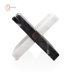 Modern Travertine Marble Stone Bookends <b>Book</b> Stand Organizer Heavy Duty Solid Marble Decorative Bookend <b>For</b> Table Ware Studies - Product Image 5