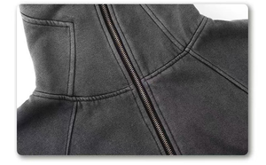 Sweat à capuche vintage à épaules tombantes en gros, personnalisable, délavé à l'acide, avec trous pour les yeux, style ninja, mode d'hiver, 100% - Product Image 4