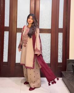 ชุดเดรสผ้าไหมปักลายแขนเต็มผ้าจอร์เจียสำหรับปาร์ตี้ - Product Image 4