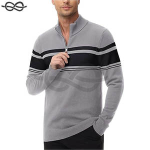 Jersey térmico de lana para hombre, suéter con cremallera de cuarto, Sudadera ligera de manga larga, cómodo Polo de invierno frío - Product Image 2