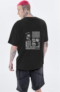 Nouveaux t-shirts oversize en coton tricoté personnalisés à la mode pour l'été, t-shirts graphiques personnalisés en coton tricoté 220 g/m² pour hommes - Product Image 4