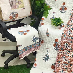 High Quality Double Layer CottonHigh Quality PrintedWhite And Multi Color Printed DesigneComforter Sets Bed Set <b>Bedding</b> - Product Image 1