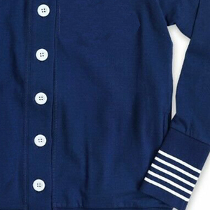 Suéteres tipo cárdigan lisos al por mayor, personalizables, con cuello en V, manga larga, ligeros, para club - Product Image 3