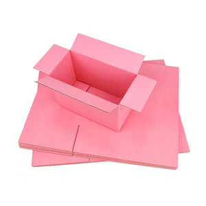 Caja de regalo Rosa Embalaje corrugado de tres capas Cartón de almacenamiento de transporte Tamaño personalizado y logotipo impreso - Product Image 3