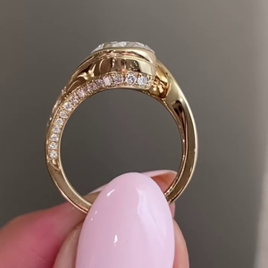 IGI Certified 3.50tcw Oval Lab <b>Diamond</b> Bypass Engagement <b>Ring</b> Unique Style <b>Diamond</b> <b>Rings</b> - Product Image 6