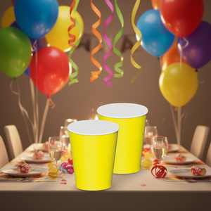 Bicchieri usa e getta gialli da 270 ml per feste, confezione da 12 pezzi - Product Image 3