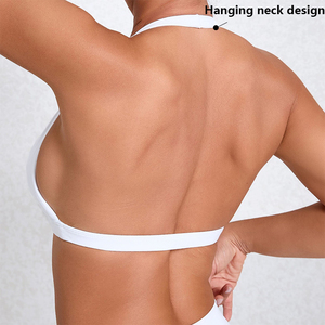 Wholesale Impact Strappy <b>Bra</b> Gym Top Women High Support Impact Thin Strap Halter <b>Sports</b> Seamless <b>Bras</b> Scrunch Workout Yoga - Product Image 3