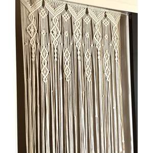 Cortina de Macramé Boho Hecha a Mano, Adorno de Pared de Macramé para Decoración del Hogar Estilo Bohemio - Product Image 1