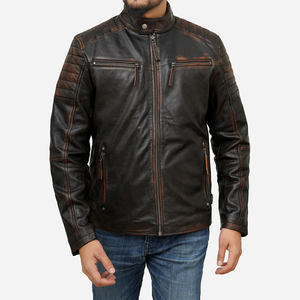 Chaqueta de Cuero para Hombre, Estilo Urbano, Cuero Vacuno Genuino, Ropa de Cuero, Marca Personalizada, Proveedor Mayorista OEM - Product Image 5
